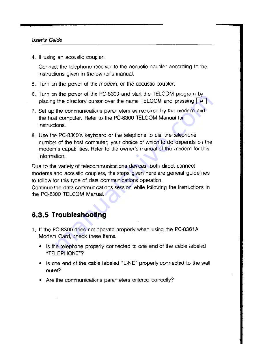 NEC PC-8300 User Manual Download Page 109