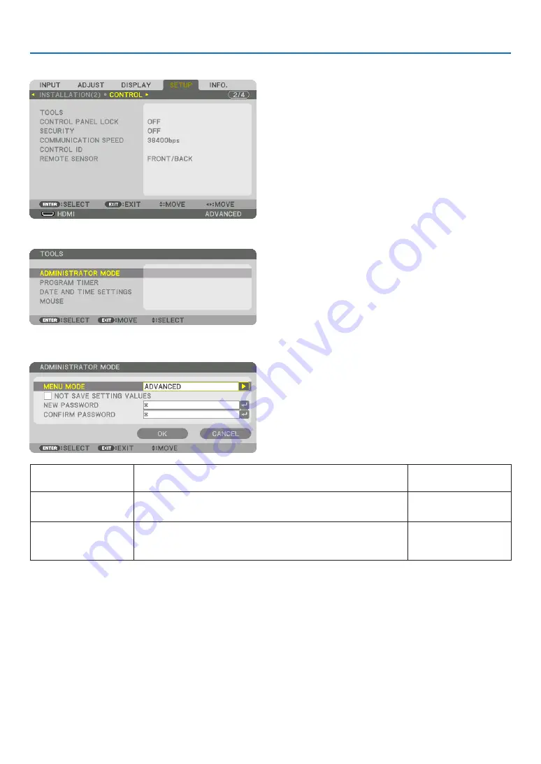 NEC PX1005QL-W User Manual Download Page 138