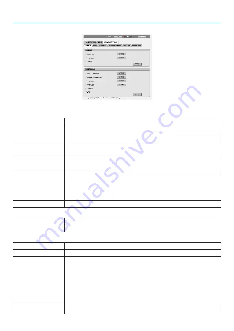 NEC PX750U2 User Manual Download Page 73