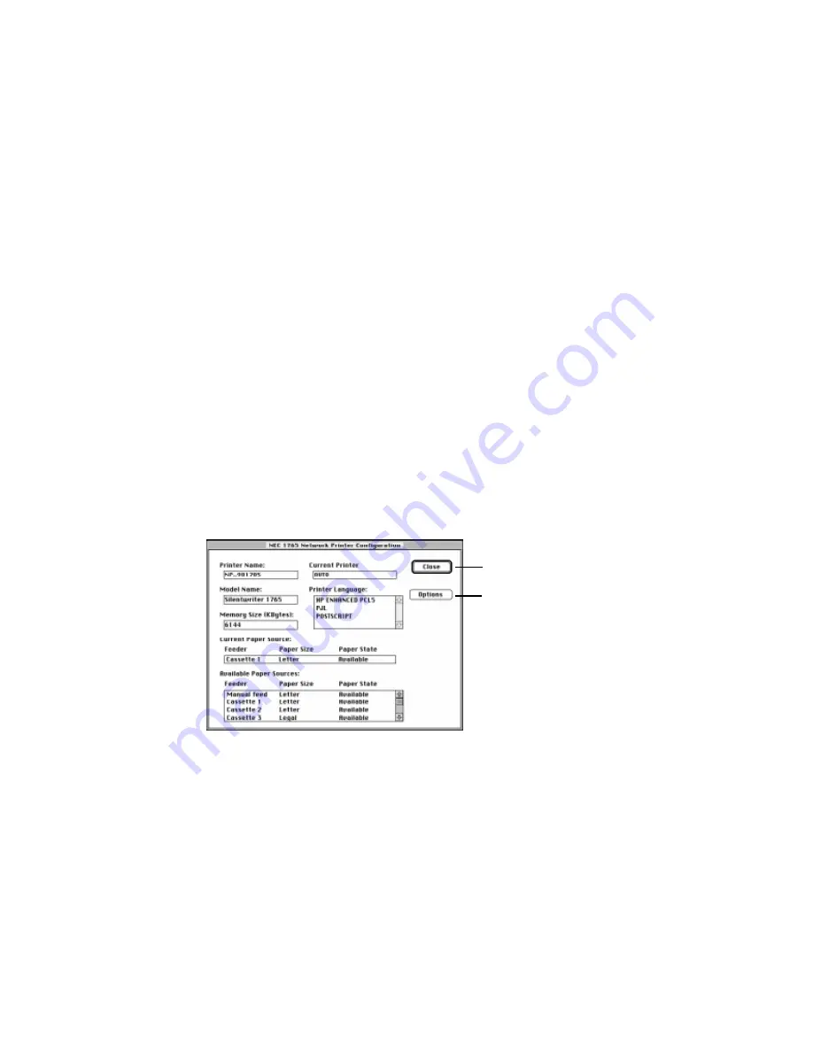 NEC Silentwriter 1765 Configuration Manual Download Page 148