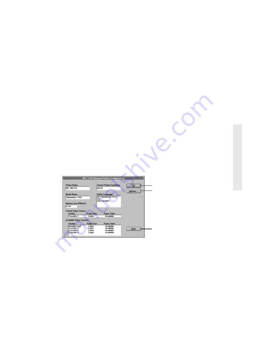 NEC Silentwriter 1765 Configuration Manual Download Page 169