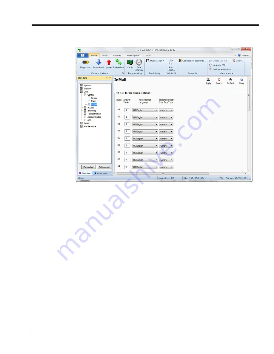 NEC SL1100 Pc Programming Manual Download Page 147