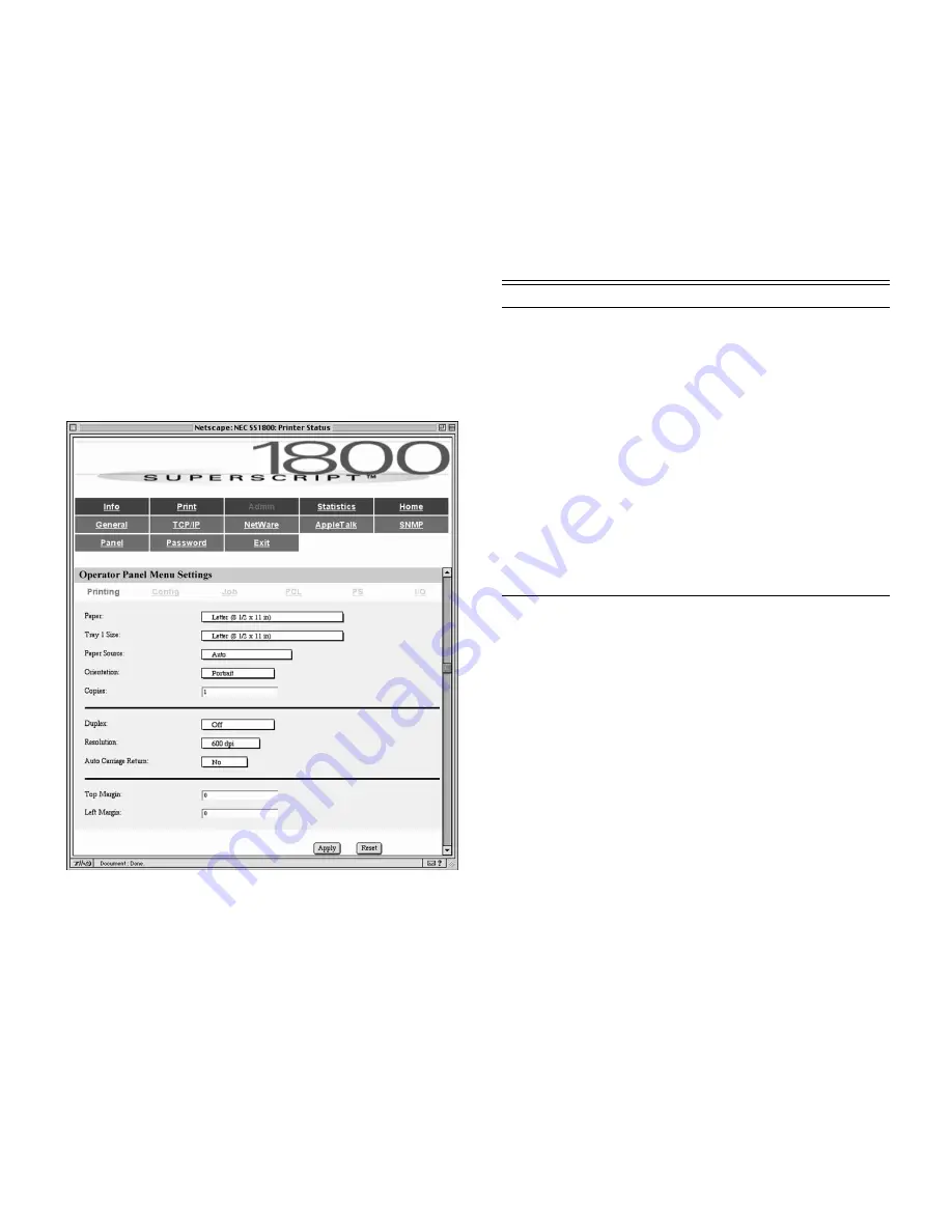 NEC SuperScript 1800 Network User'S Manual Download Page 68