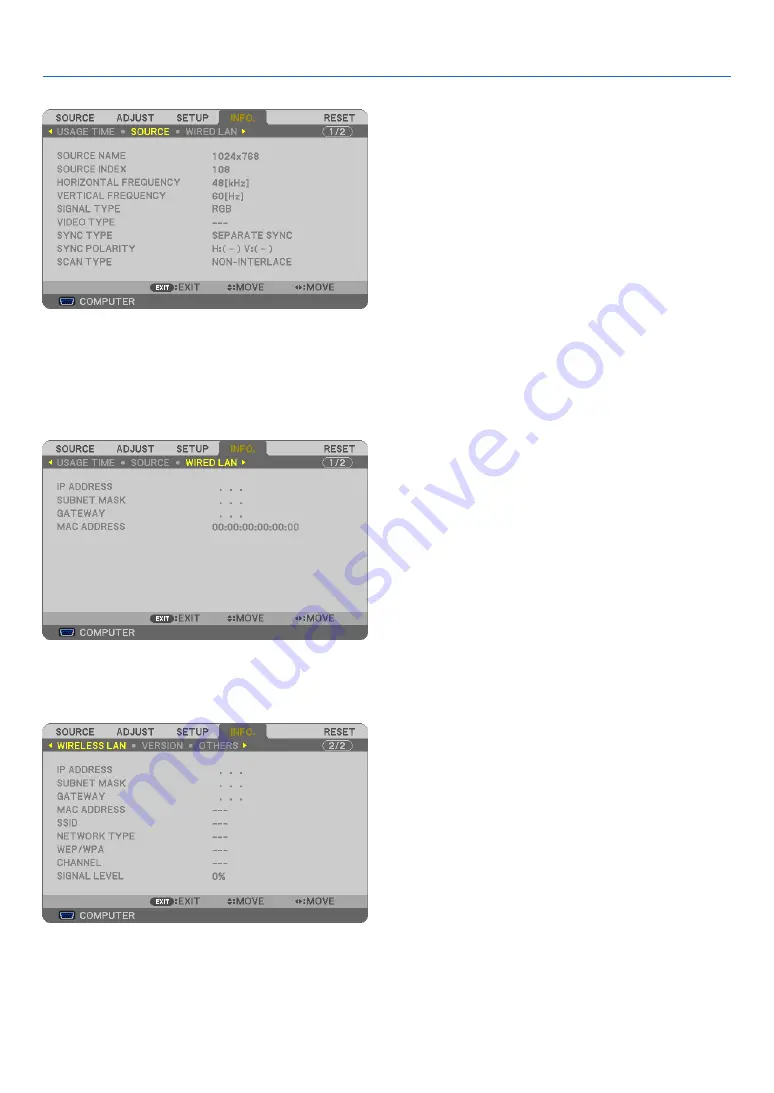 NEC UM280X User Manual Download Page 110