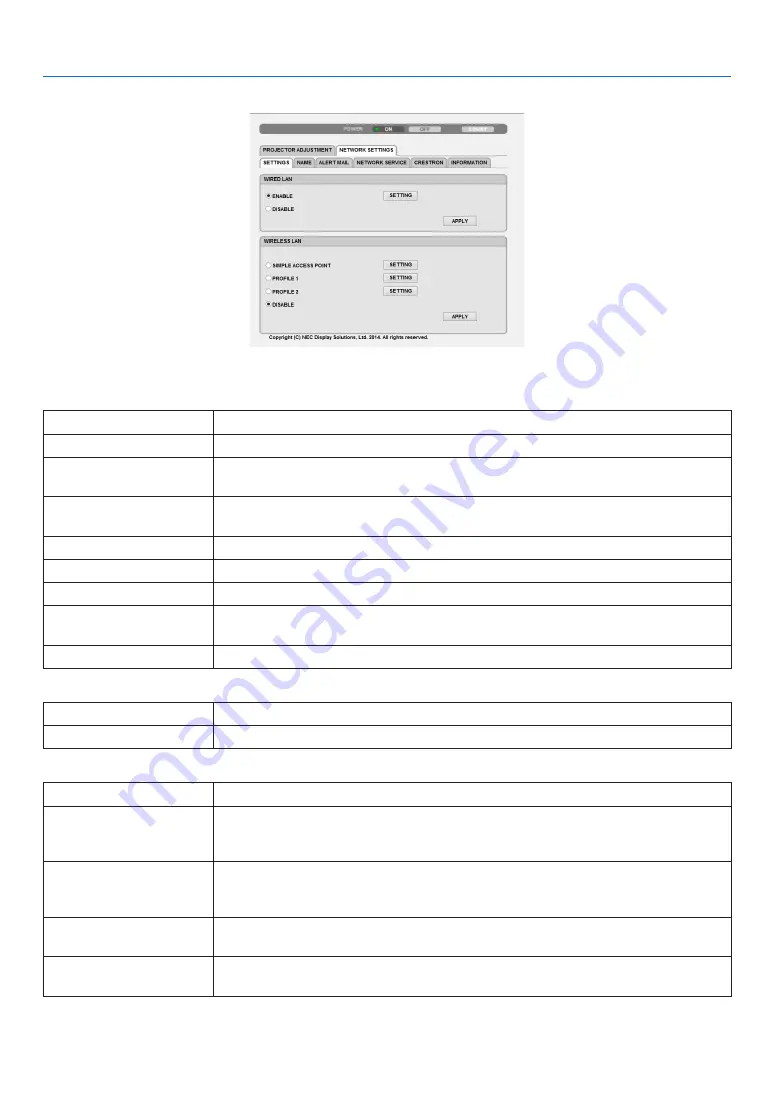 NEC UM361X User Manual Download Page 59