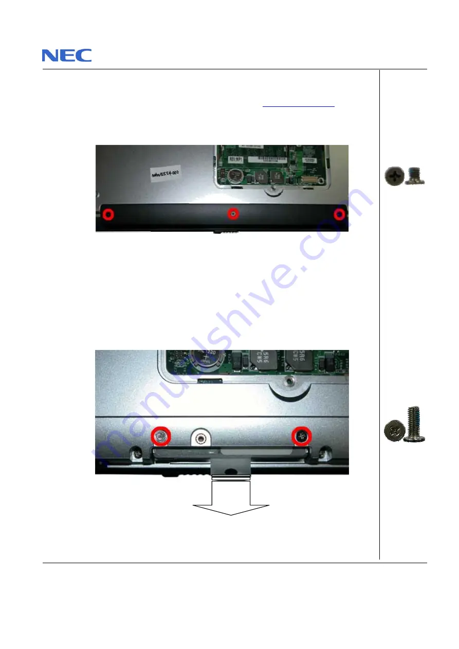 NEC Versa E6000 Disassembly Manual Download Page 8