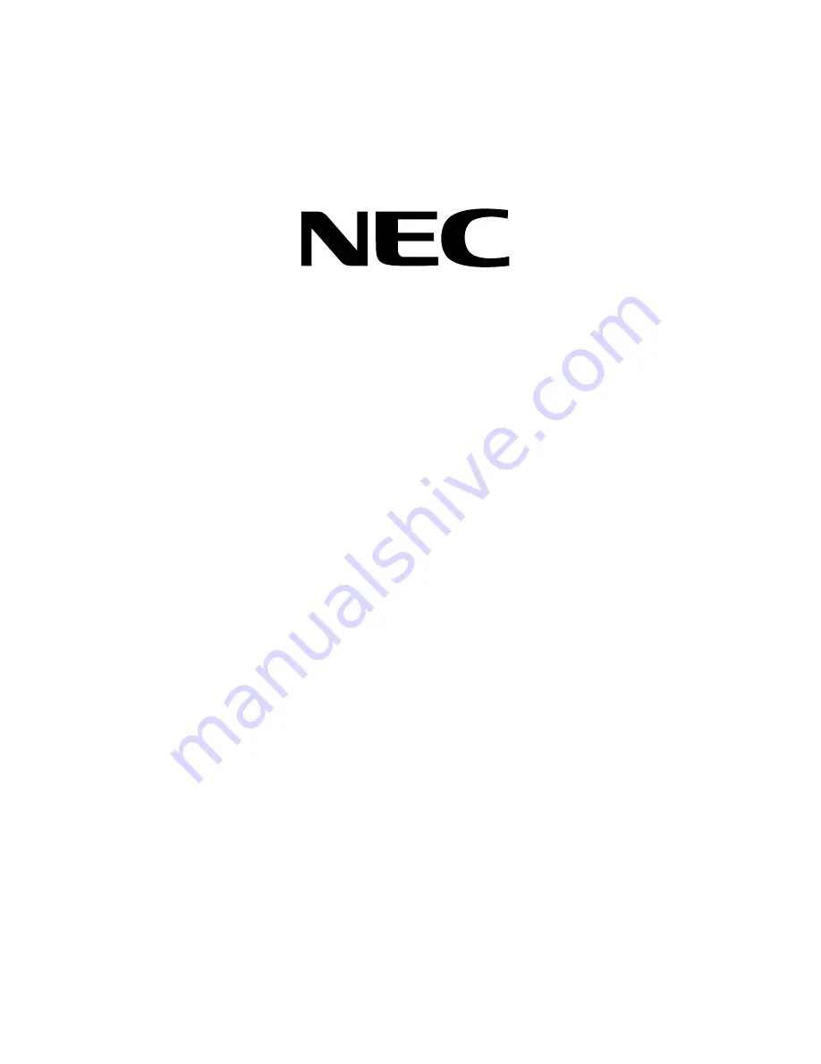 NEC XL-3500 User Manual Download Page 1