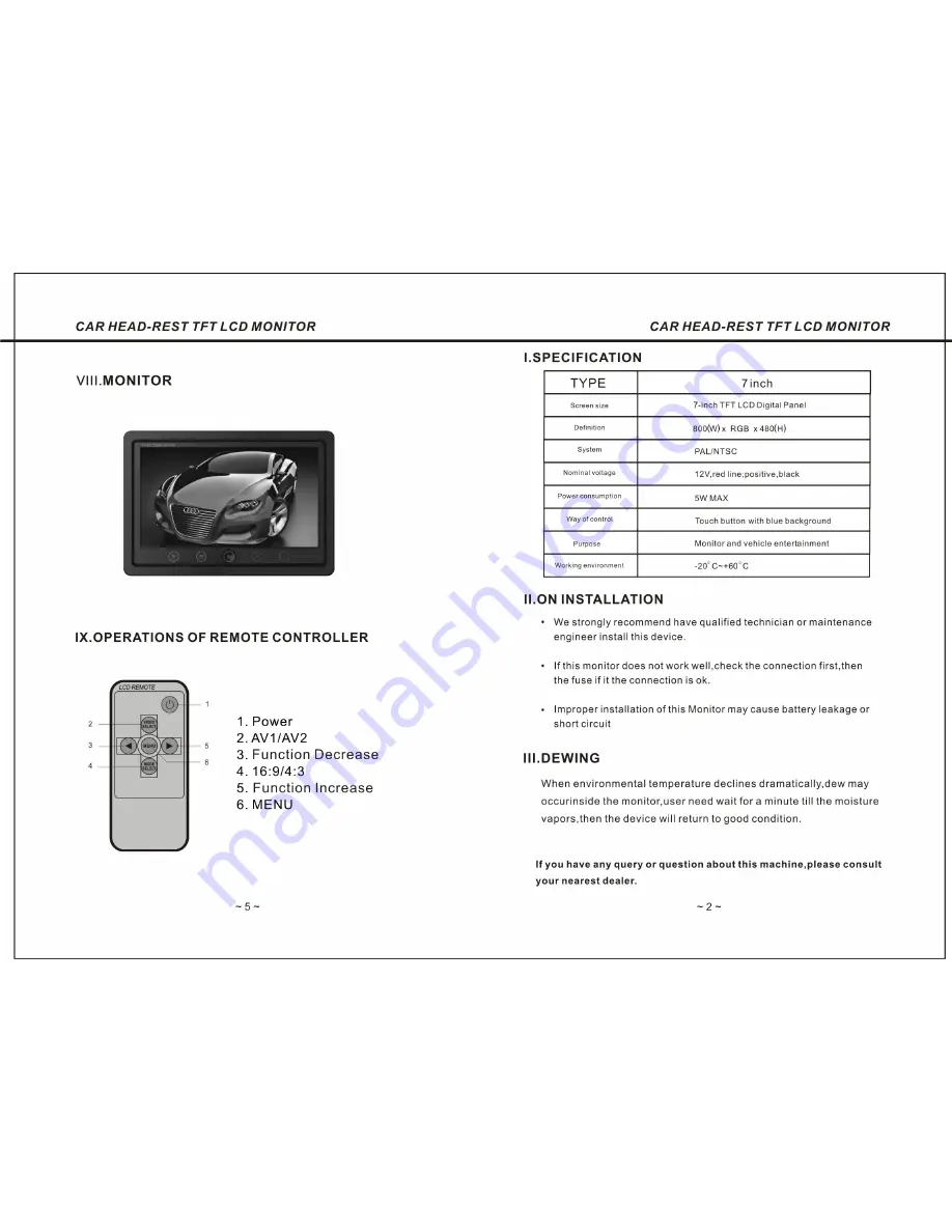 Necvox S-706T User Manual Download Page 3