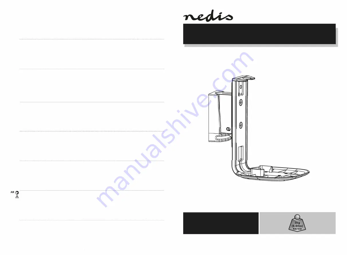 nedis SPMT5720BK Installation Manual Download Page 1