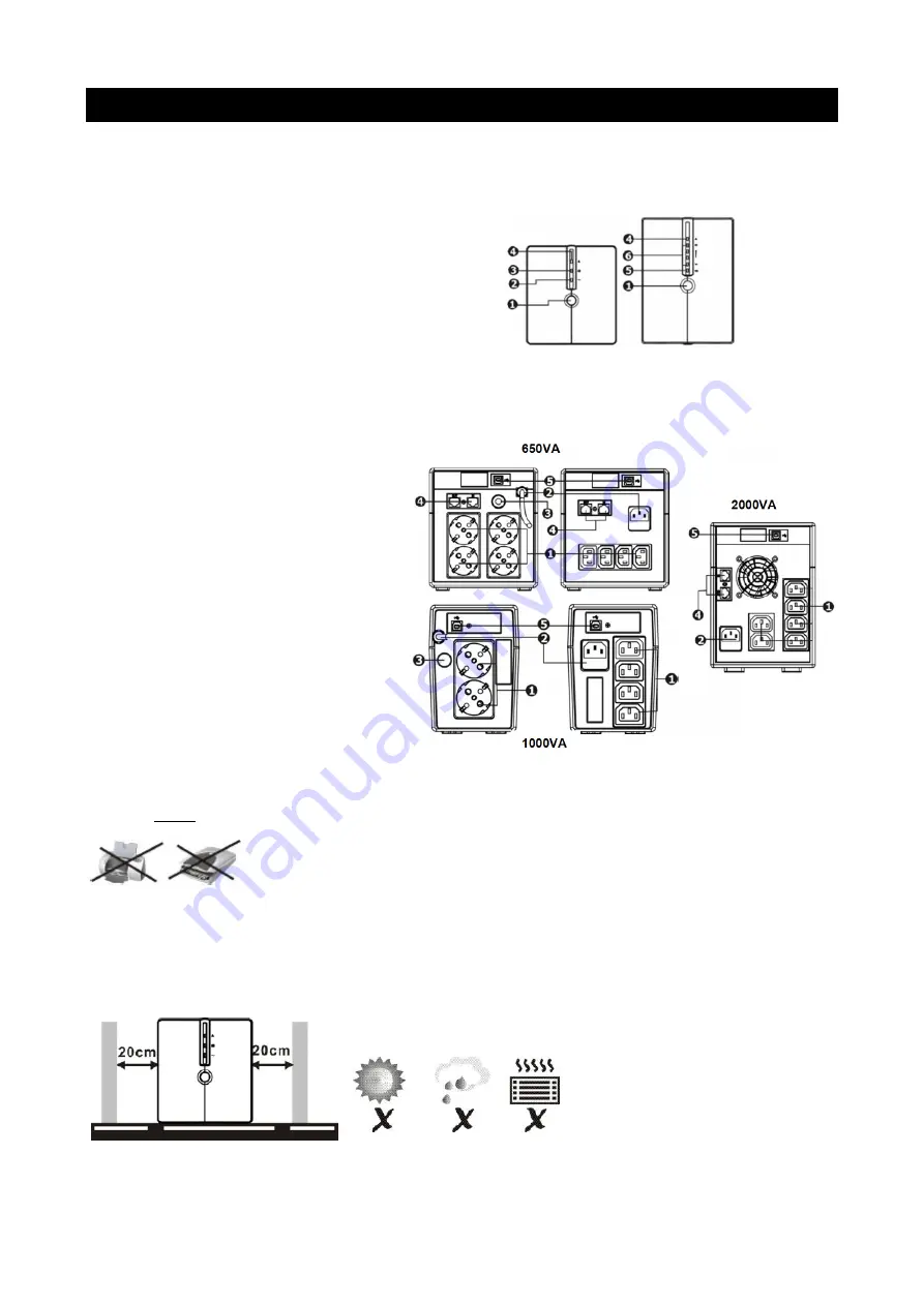 nedis UPSD1000VBK Скачать руководство пользователя страница 2