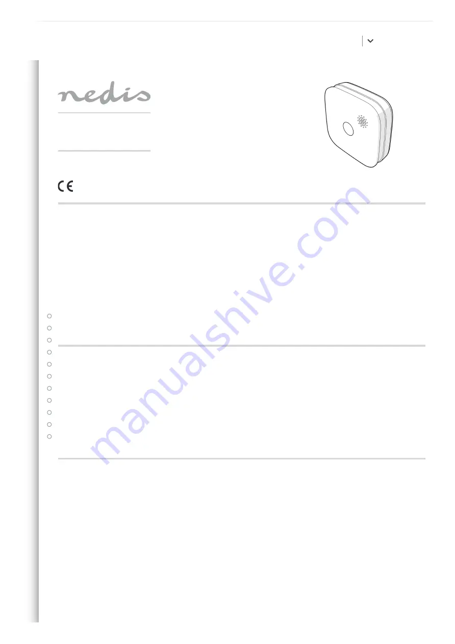 nedis WIFIDS20WT User Manual Download Page 1