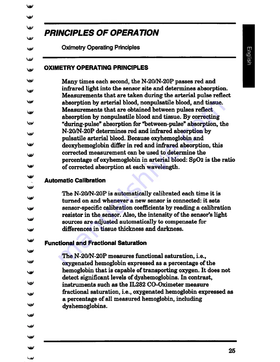 Nellcor N-20 Operator'S Manual Download Page 31