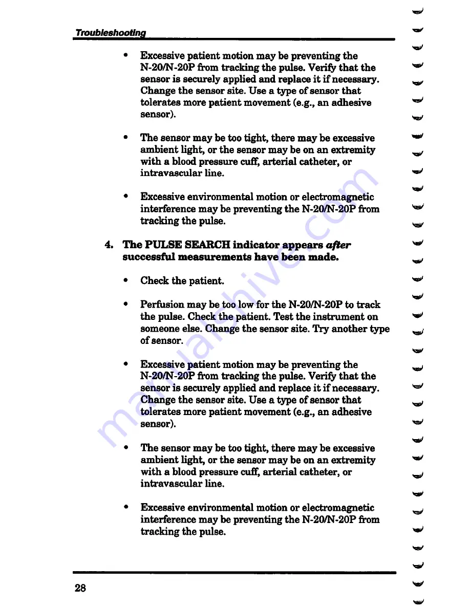 Nellcor N-20 Operator'S Manual Download Page 34