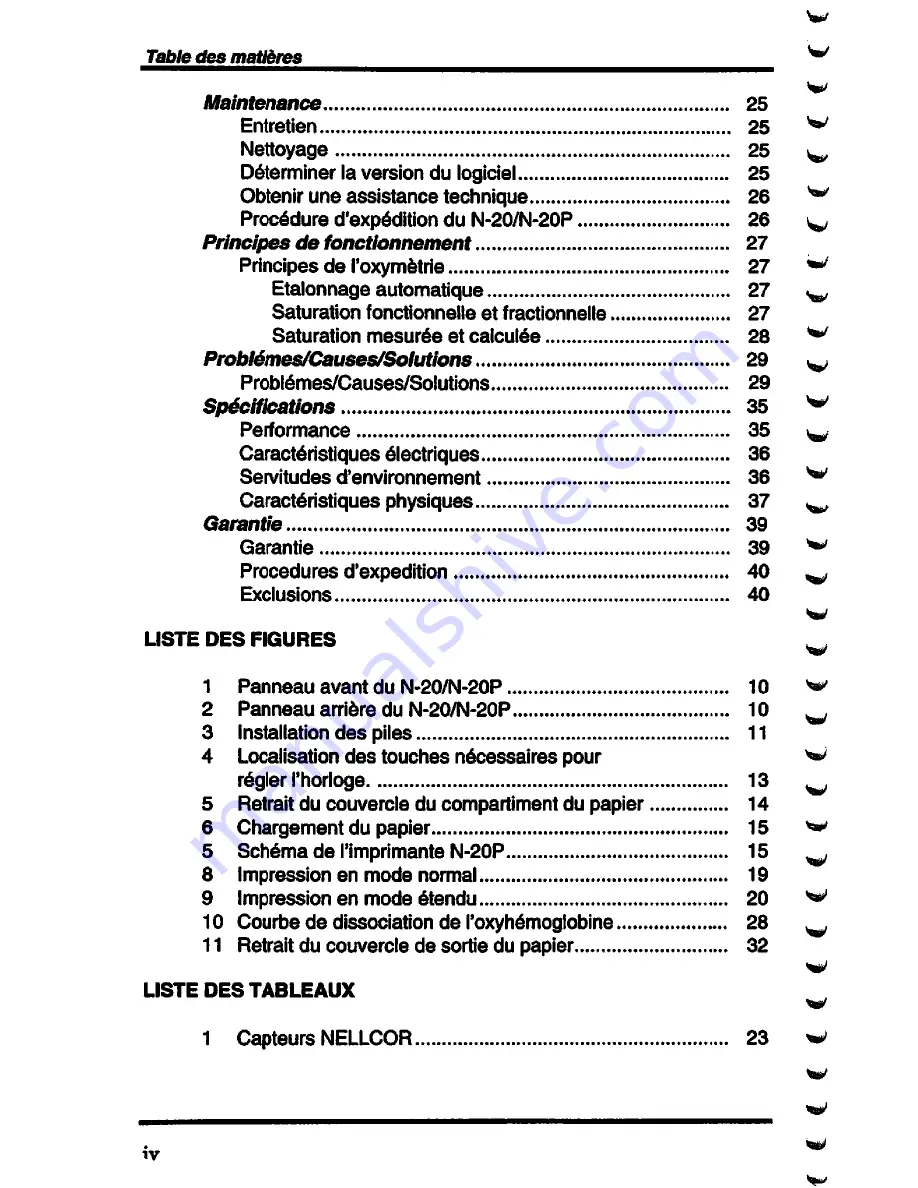 Nellcor N-20 Operator'S Manual Download Page 48