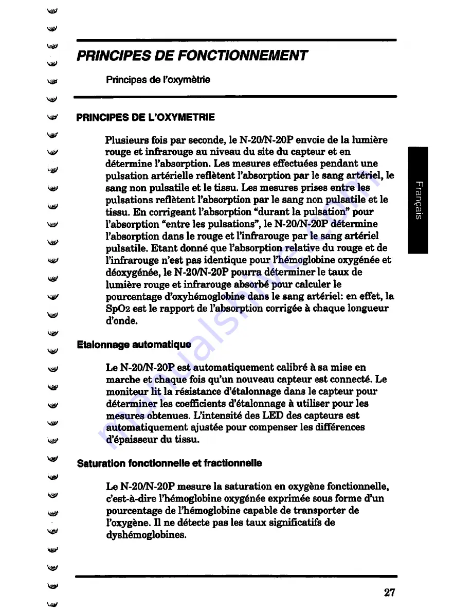 Nellcor N-20 Operator'S Manual Download Page 75