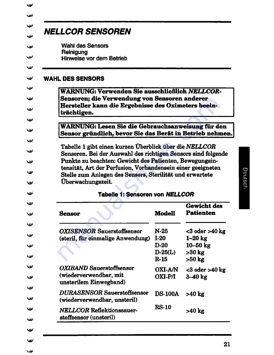 Nellcor N-20 Operator'S Manual Download Page 117