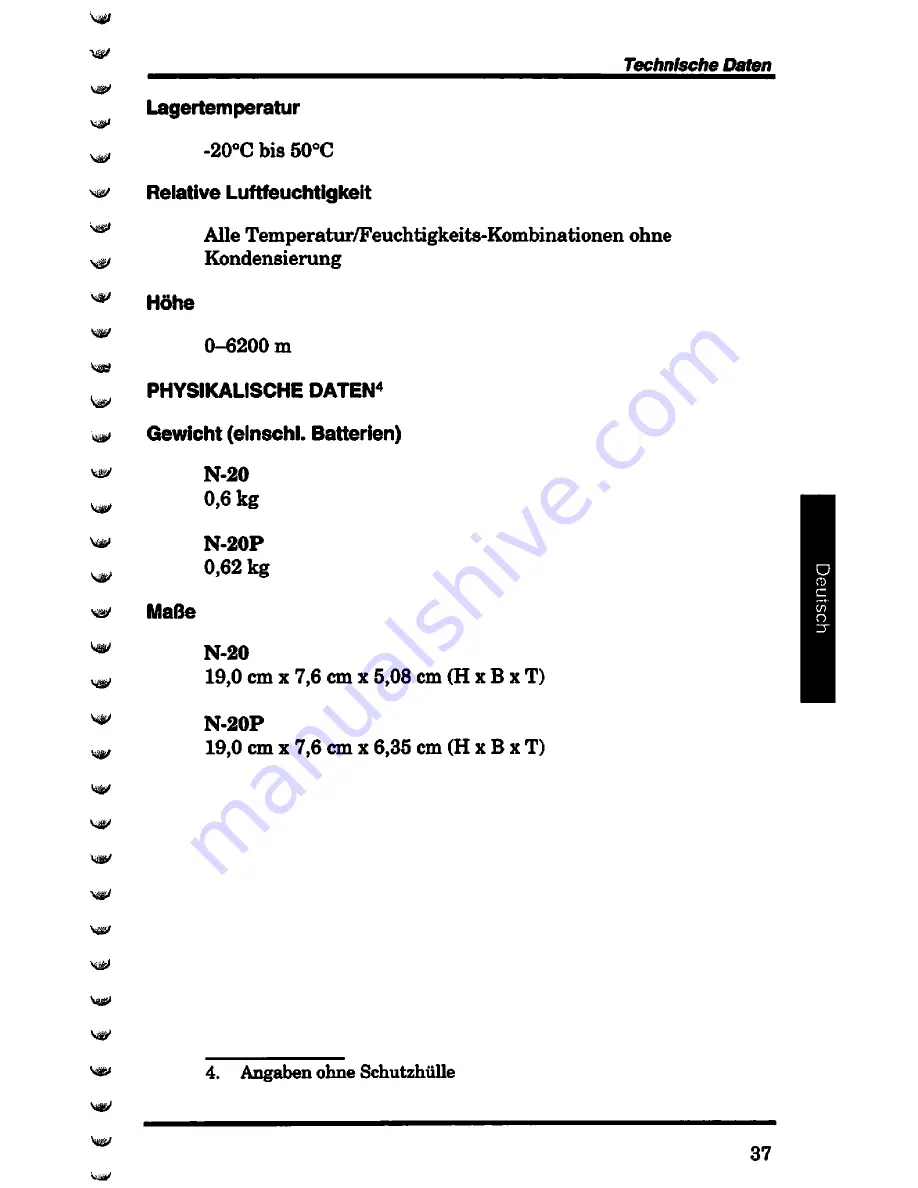 Nellcor N-20 Operator'S Manual Download Page 133