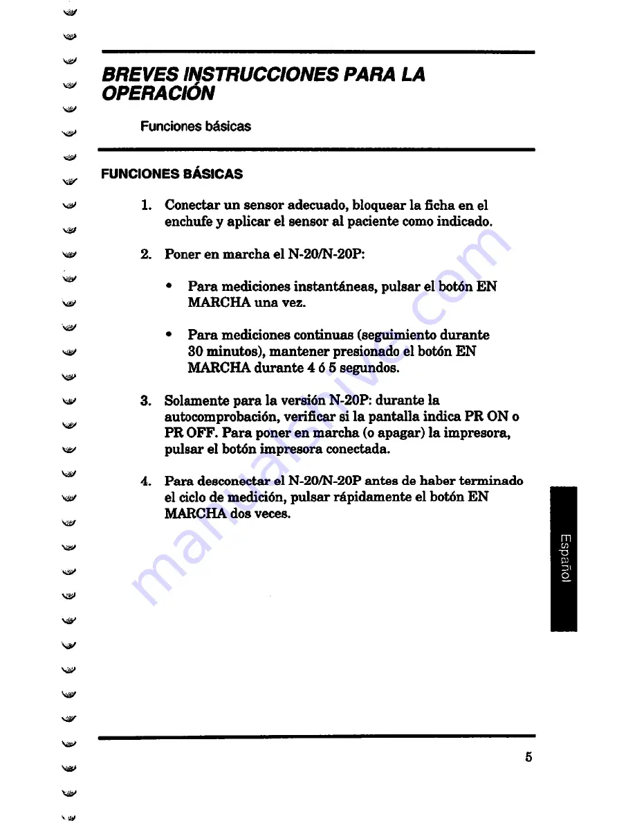 Nellcor N-20 Operator'S Manual Download Page 147