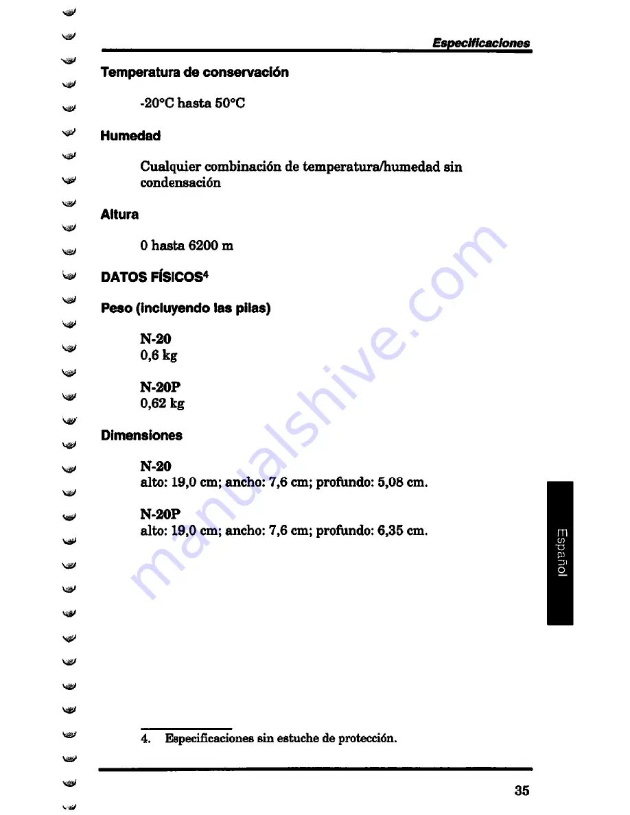 Nellcor N-20 Operator'S Manual Download Page 176