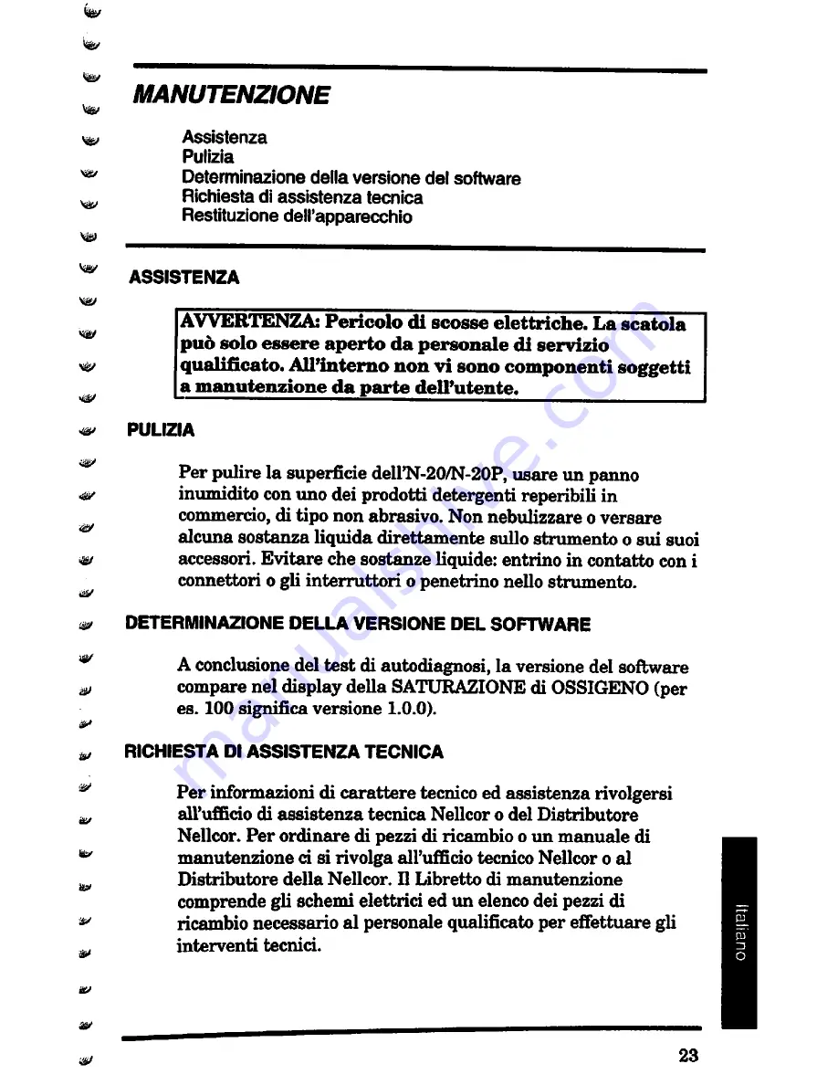 Nellcor N-20 Operator'S Manual Download Page 207