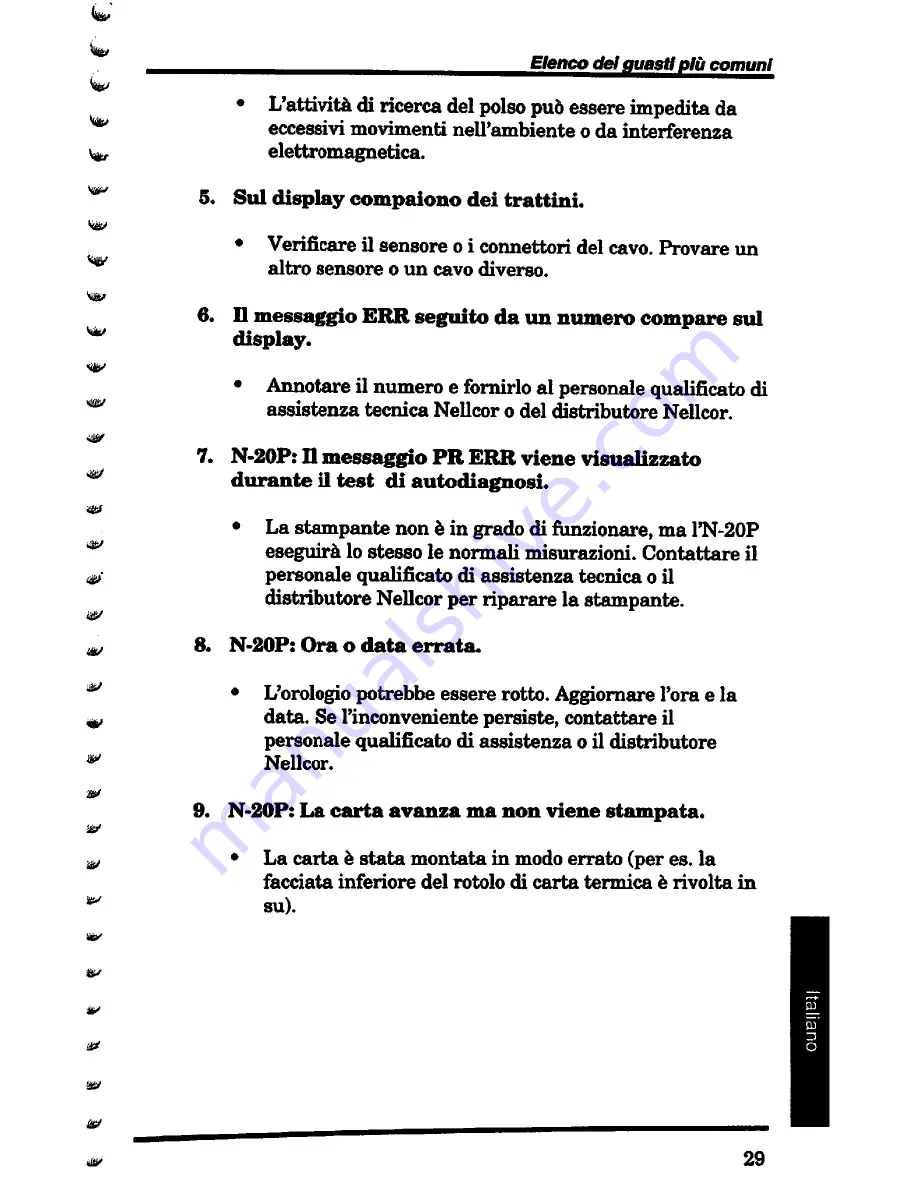 Nellcor N-20 Operator'S Manual Download Page 213