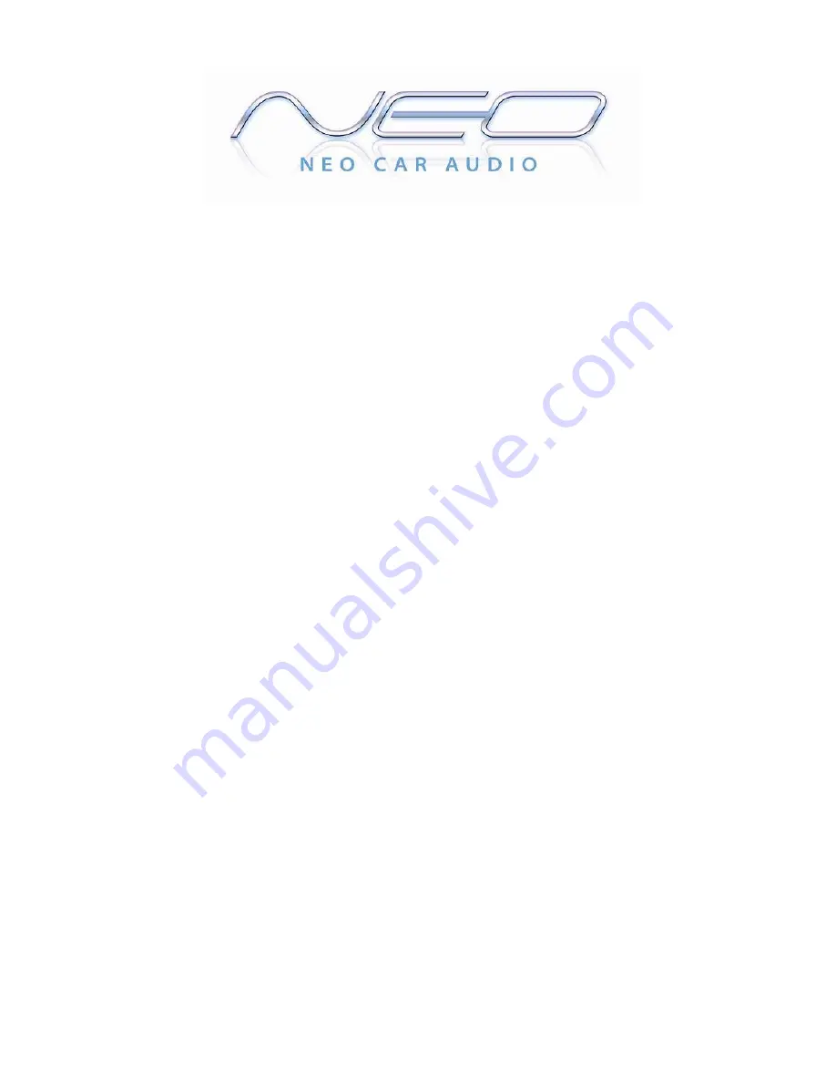 Neo Car Audio ProLink 3V9 Installation And Operation Instructions Manual Download Page 1