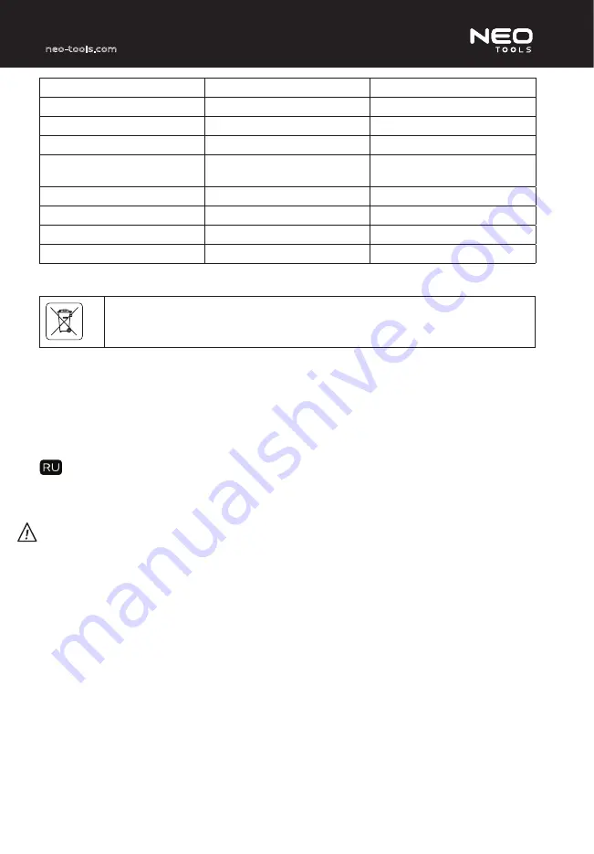 NEO TOOLS 11-990 Instruction Manual Download Page 15