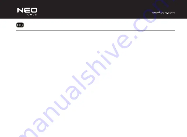 NEO TOOLS 851502-j Instruction Manual Download Page 16