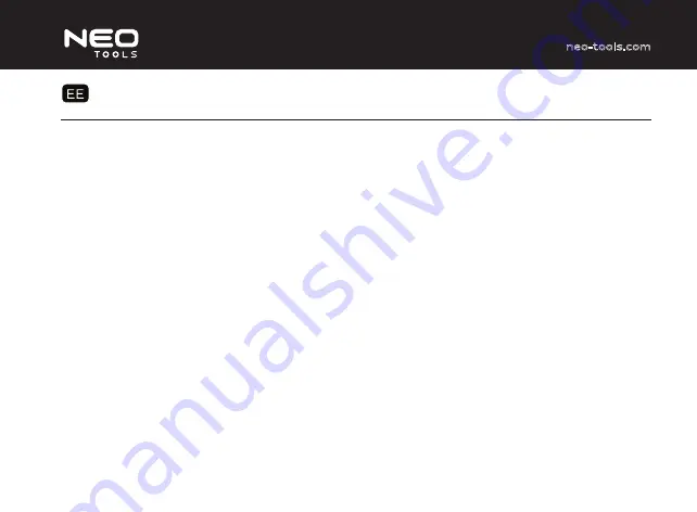 NEO TOOLS 851502-j Instruction Manual Download Page 30