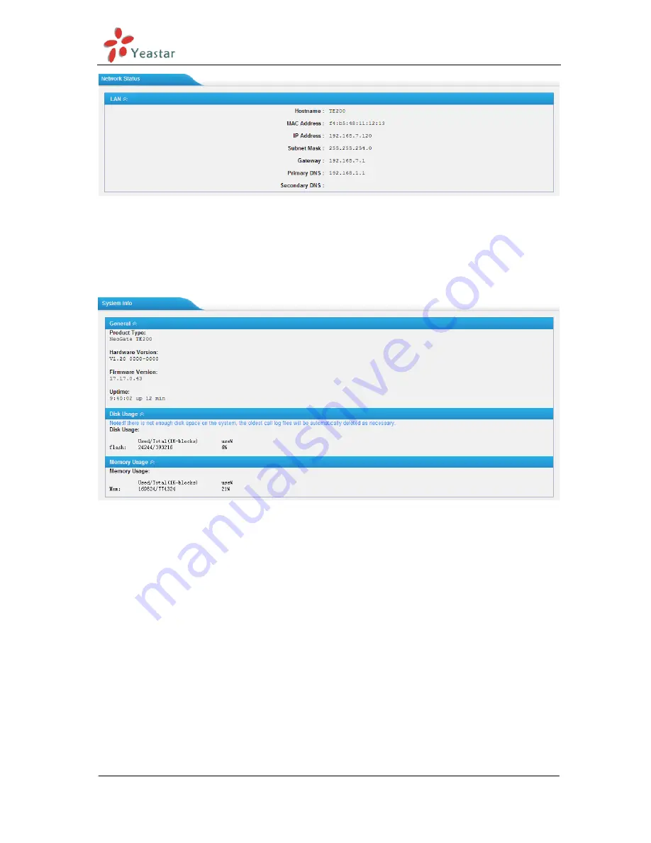 NeoGate TE200 User Manual Download Page 10