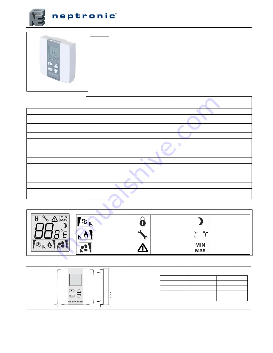 Neptronic EFCB Specification & Installation Instructions Download Page 1