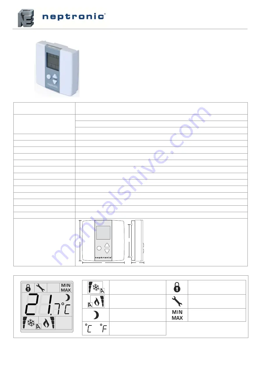 Neptronic TMA54-EXT1 Скачать руководство пользователя страница 1