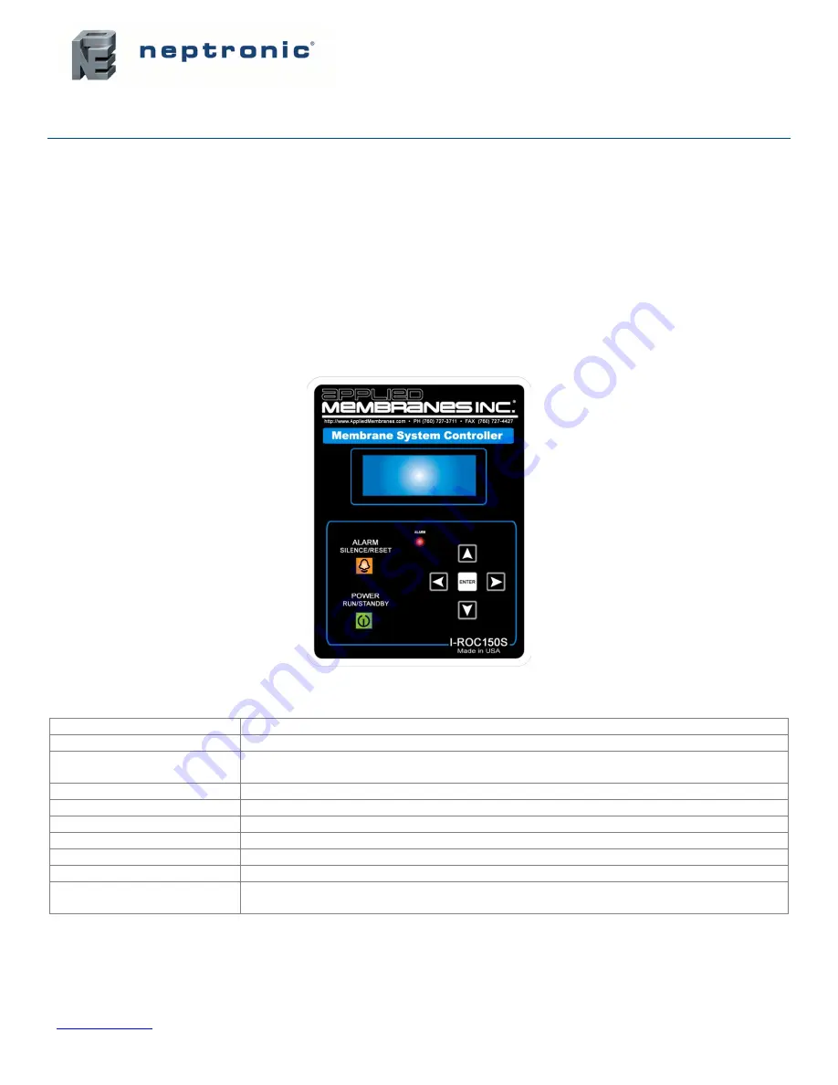 Neptronic WP440L Series Installation Instructions And User Manual Download Page 20