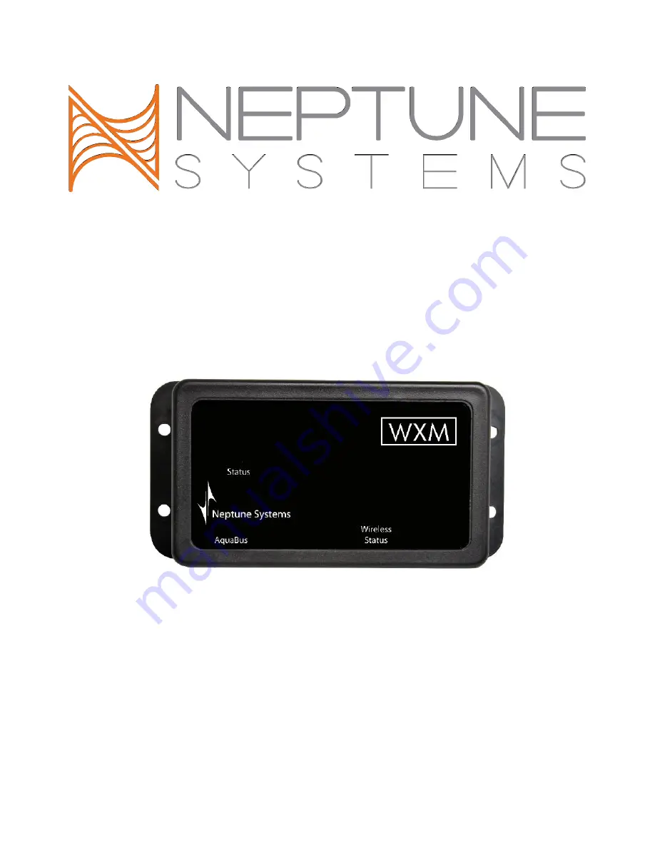 Neptune WXM Setup Manual Download Page 1