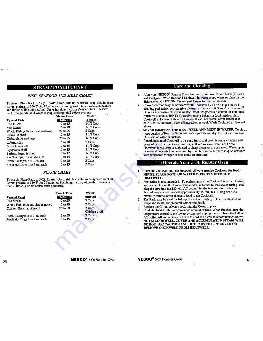 Nesco 5-QT Use/Care And Recipe Manual Download Page 7