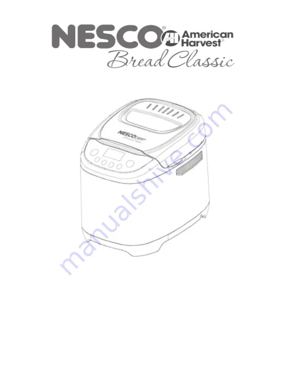 Nesco Bread Classic BDM-100 Скачать руководство пользователя страница 1