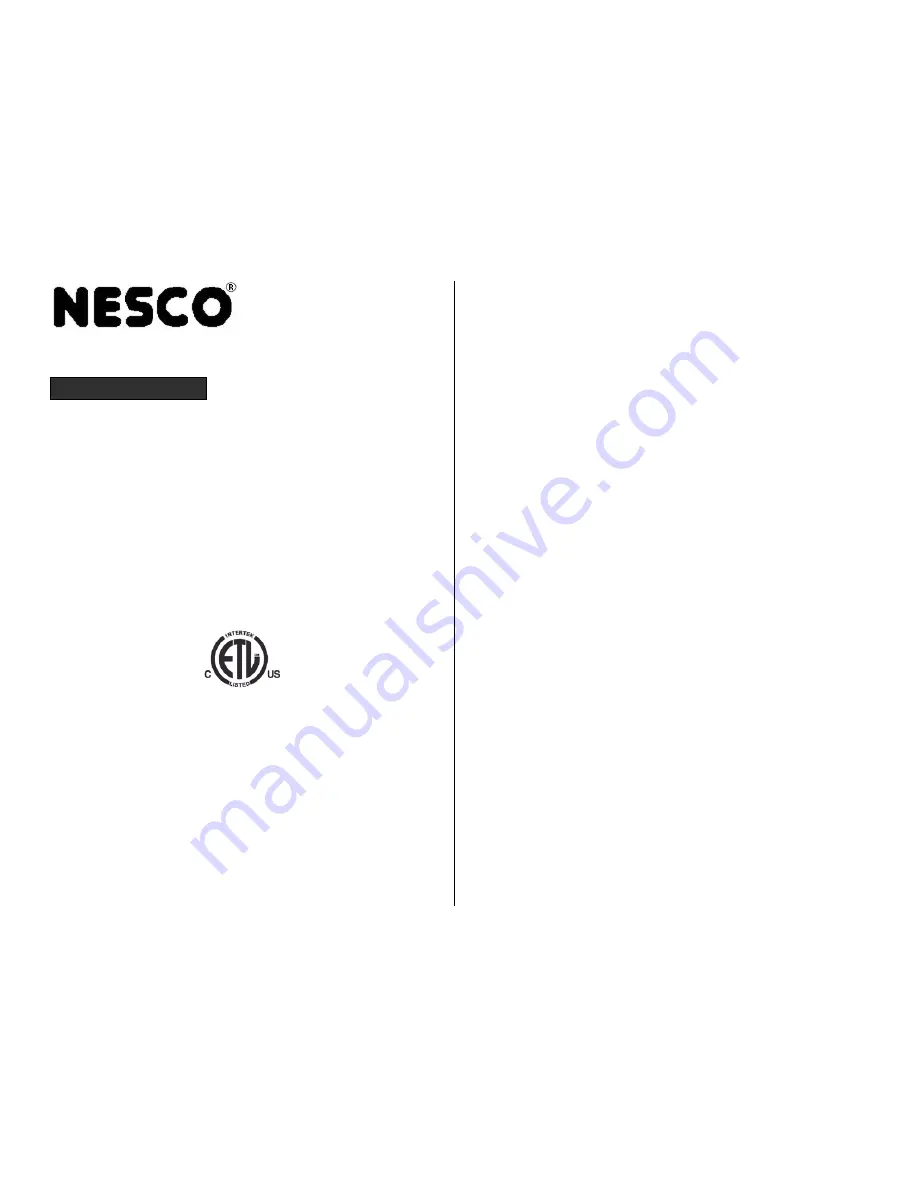 Nesco FG-350 Use & Care Manual Download Page 2