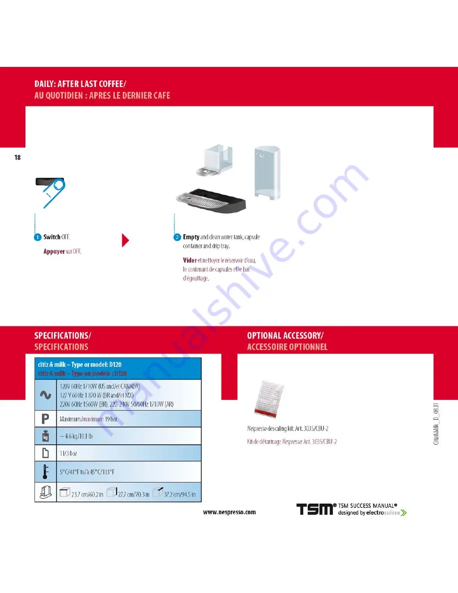 Nespresso Citiz & Milk D120 Скачать руководство пользователя страница 18