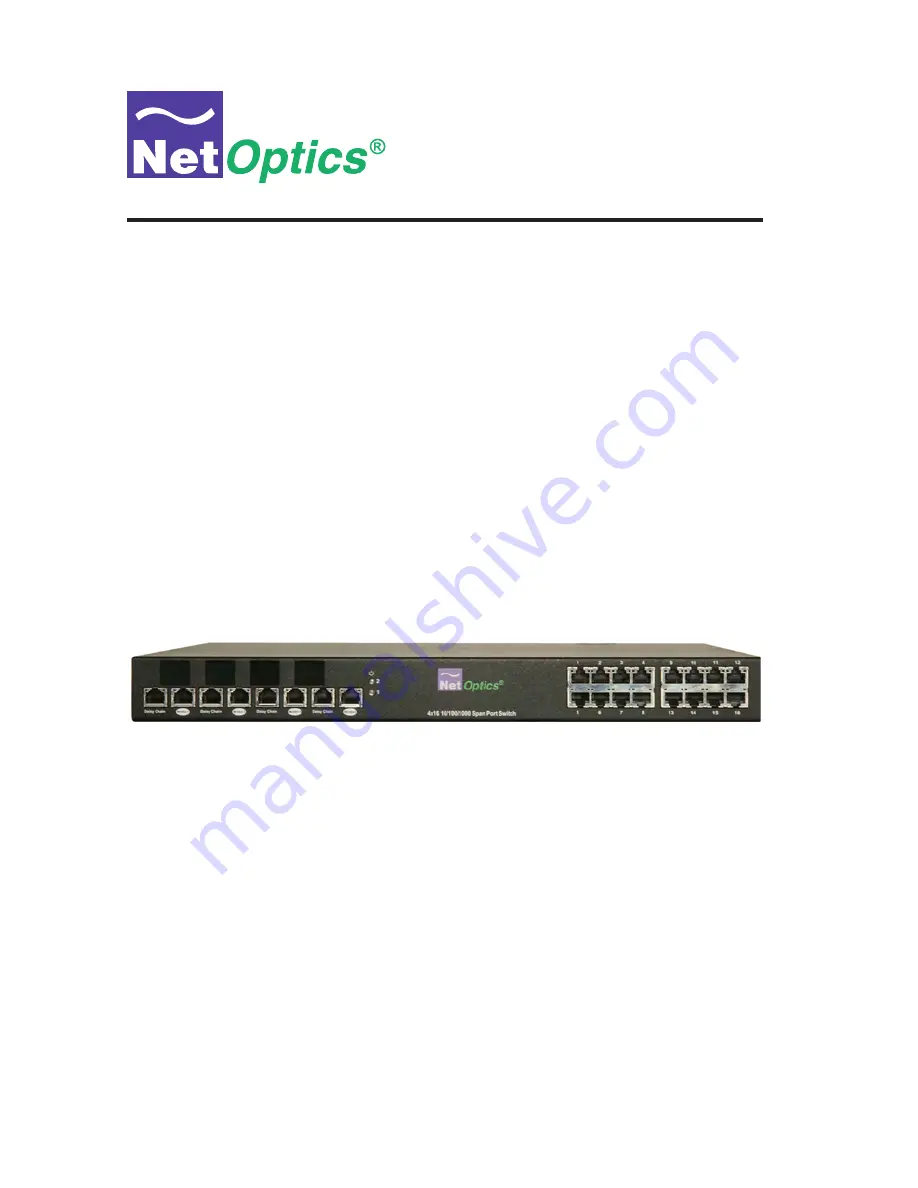 Net Optics 4xN 10 Скачать руководство пользователя страница 1