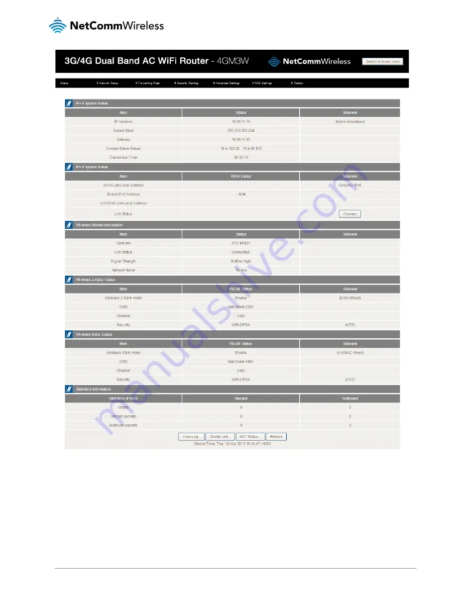 NetComm 4GM3W Скачать руководство пользователя страница 22