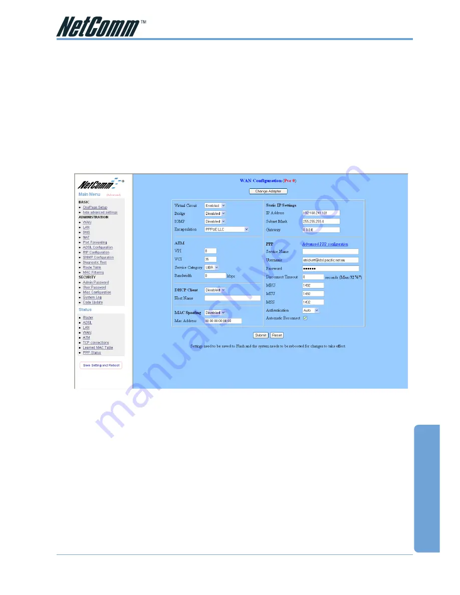 NetComm NB1300Plus4 User Manual Download Page 57