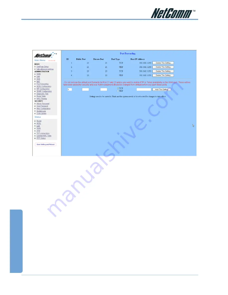 NetComm NB1300Plus4 User Manual Download Page 64