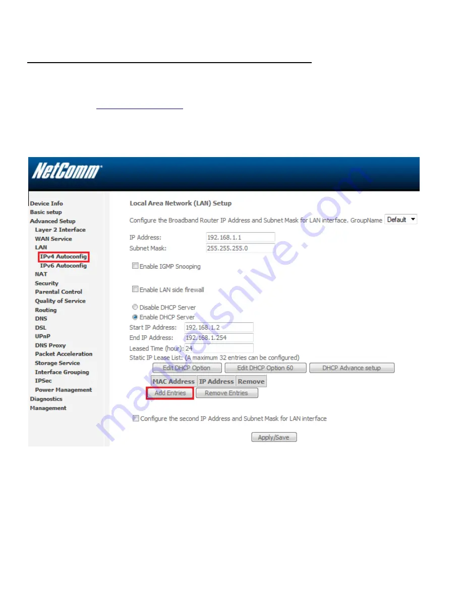 NetComm NB604 Setup Manual Download Page 3