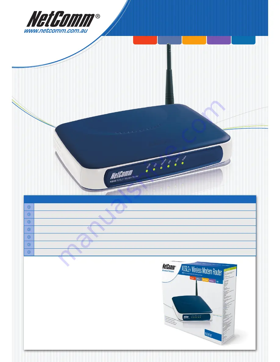 NetComm NB6W Specifications Download Page 1