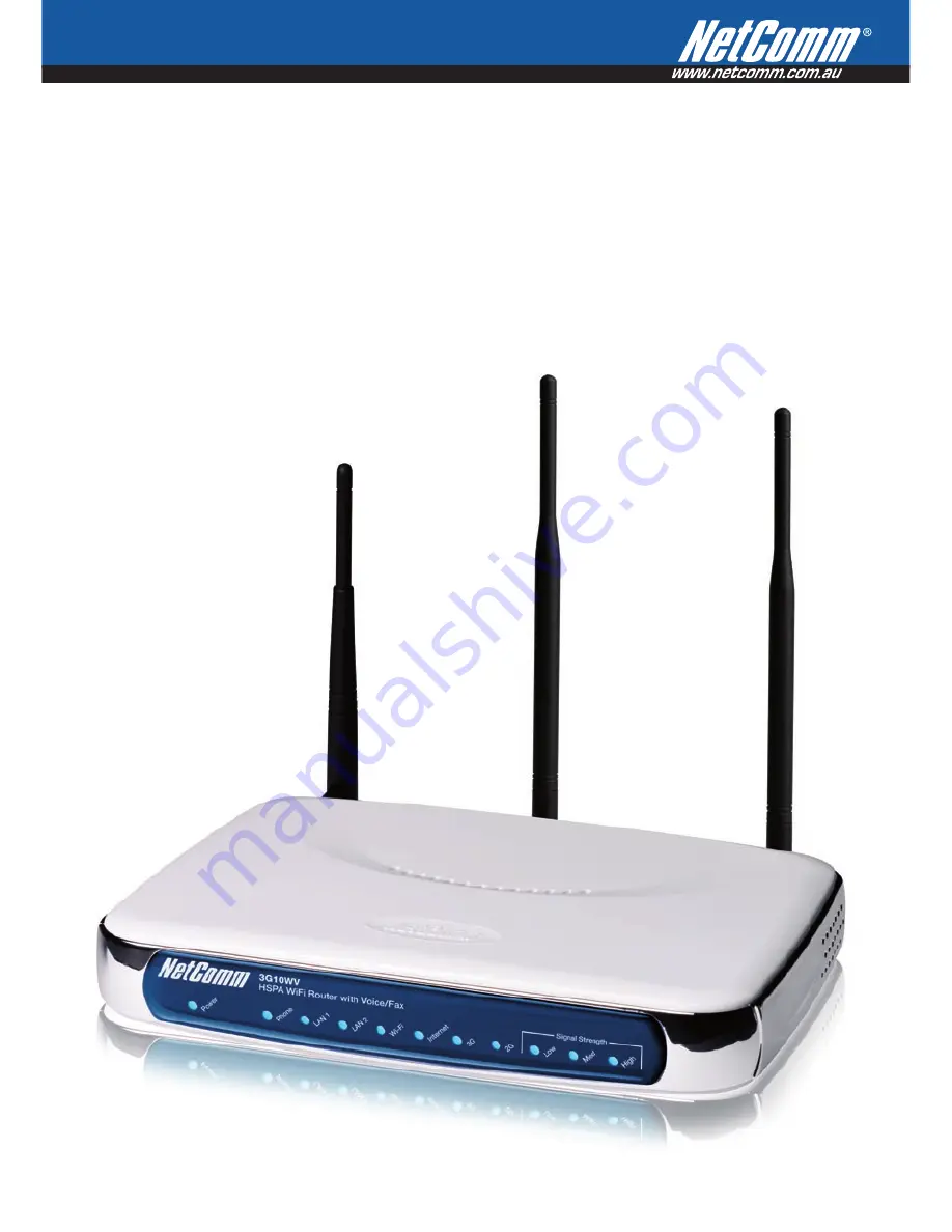 NetComm ROUTER WITH VOICE 3G10WV Скачать руководство пользователя страница 1