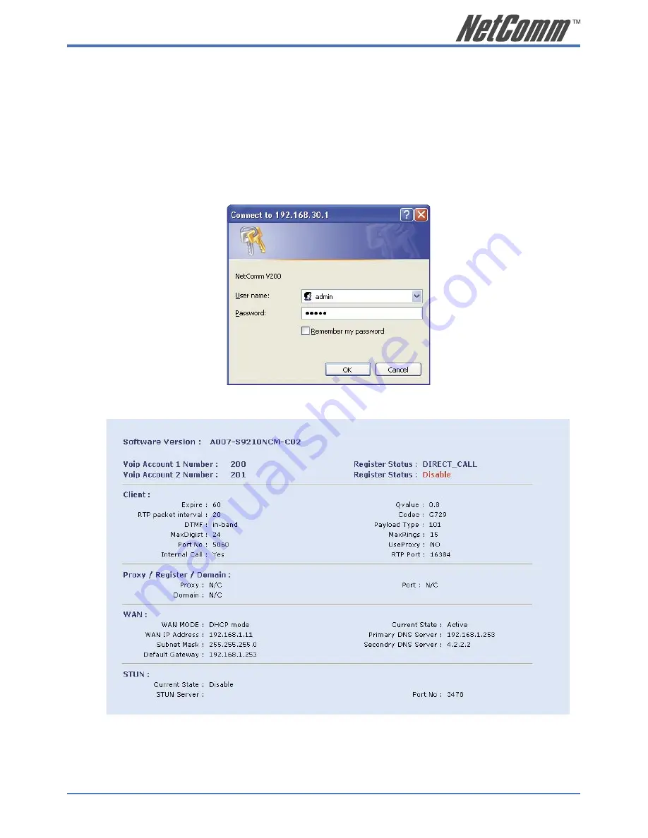 NetComm V200 User Manual Download Page 19