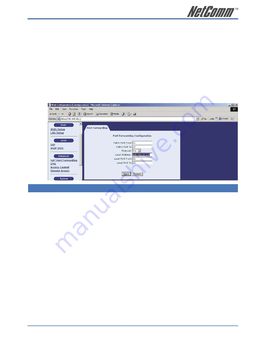 NetComm V200 User Manual Download Page 43