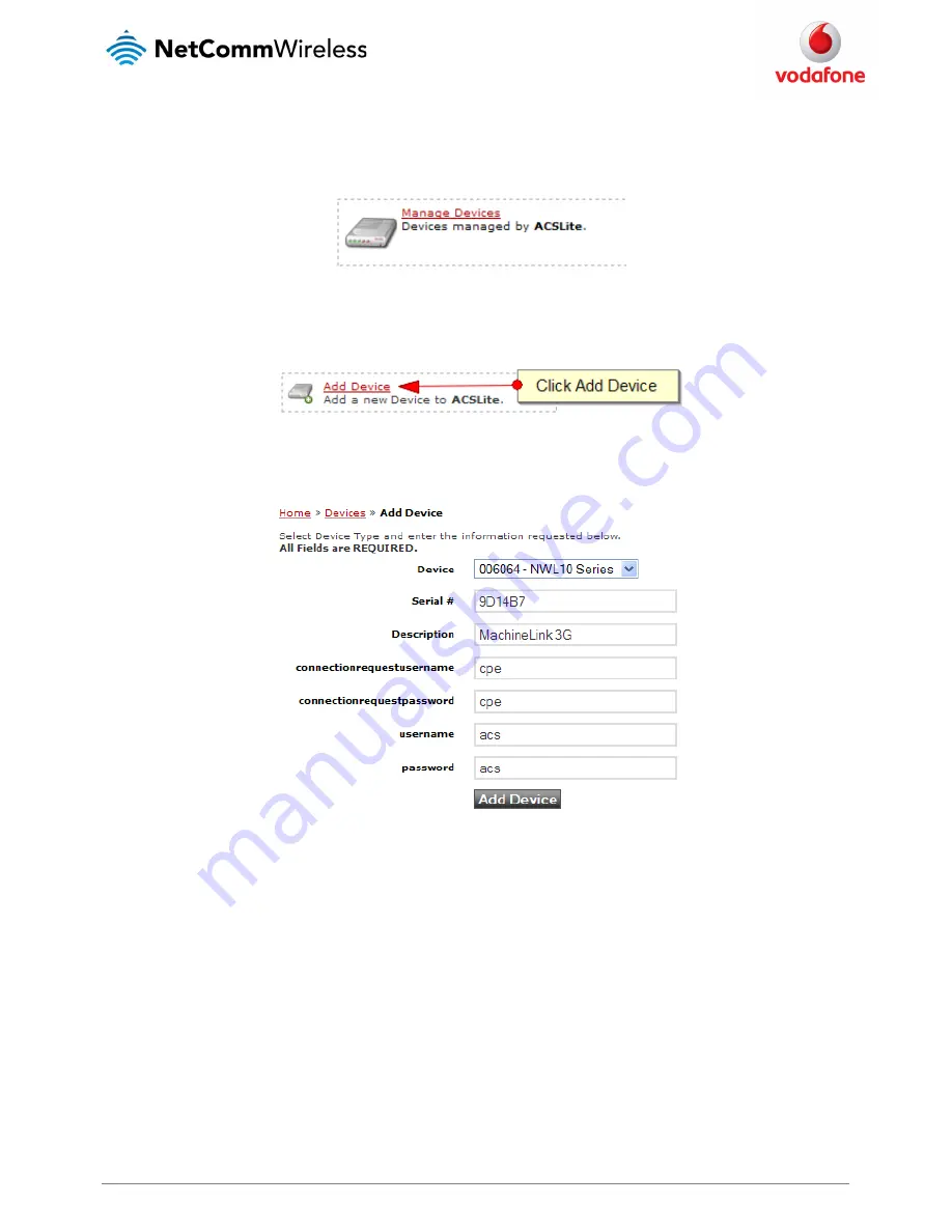 NetComm vodafone machinelink 3G TR-069 User Manual Download Page 7