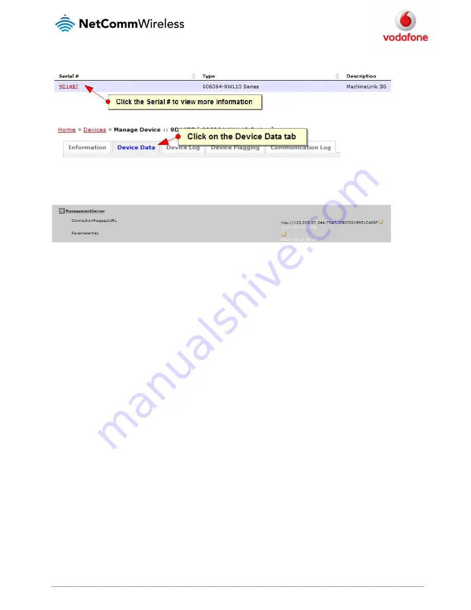 NetComm vodafone machinelink 3G TR-069 User Manual Download Page 10