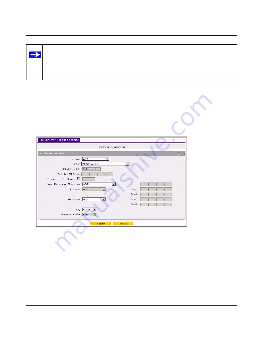 NETGEAR DGFV338 - ProSafe Wireless ADSL Modem VPN Firewall Router Reference Manual Download Page 85